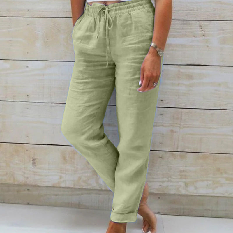 Allison | Luxe Cotton-Linen Tailored Trousers