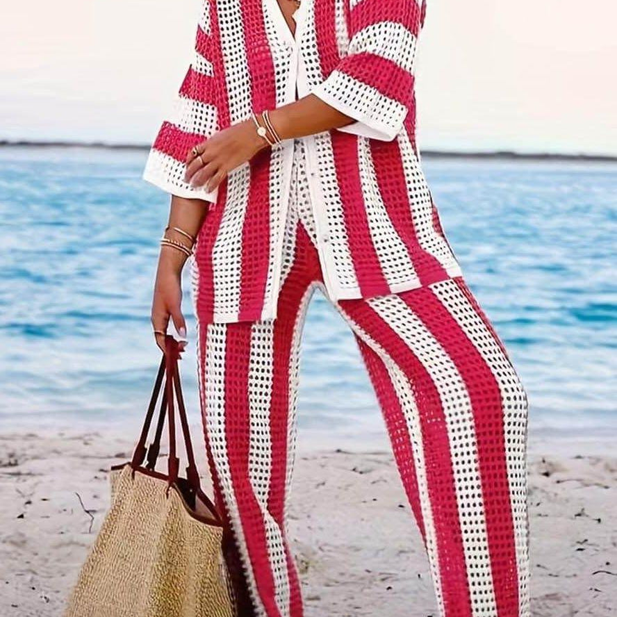 Amelia | Striped Set Elegant & Comfortable