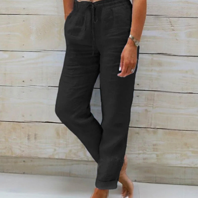 Allison | Luxe Cotton-Linen Tailored Trousers