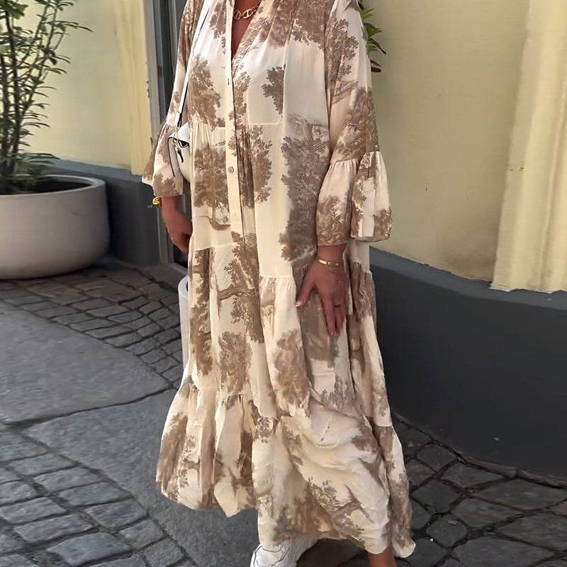 AZRIELLE – LONG FLORAL DRESS