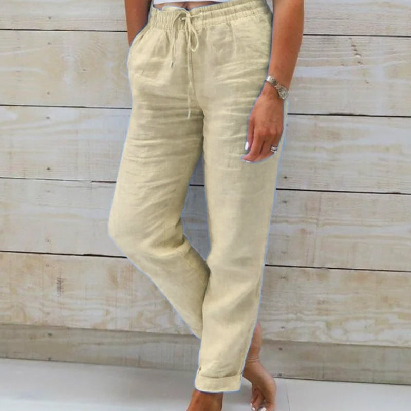 Allison | Luxe Cotton-Linen Tailored Trousers
