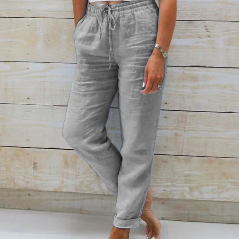 Allison | Luxe Cotton-Linen Tailored Trousers
