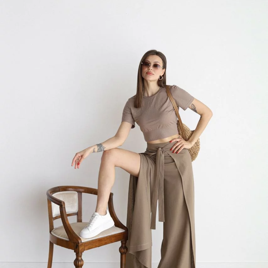 ARIANE – WOMEN’S WIDE-LEG LINEN PANTS