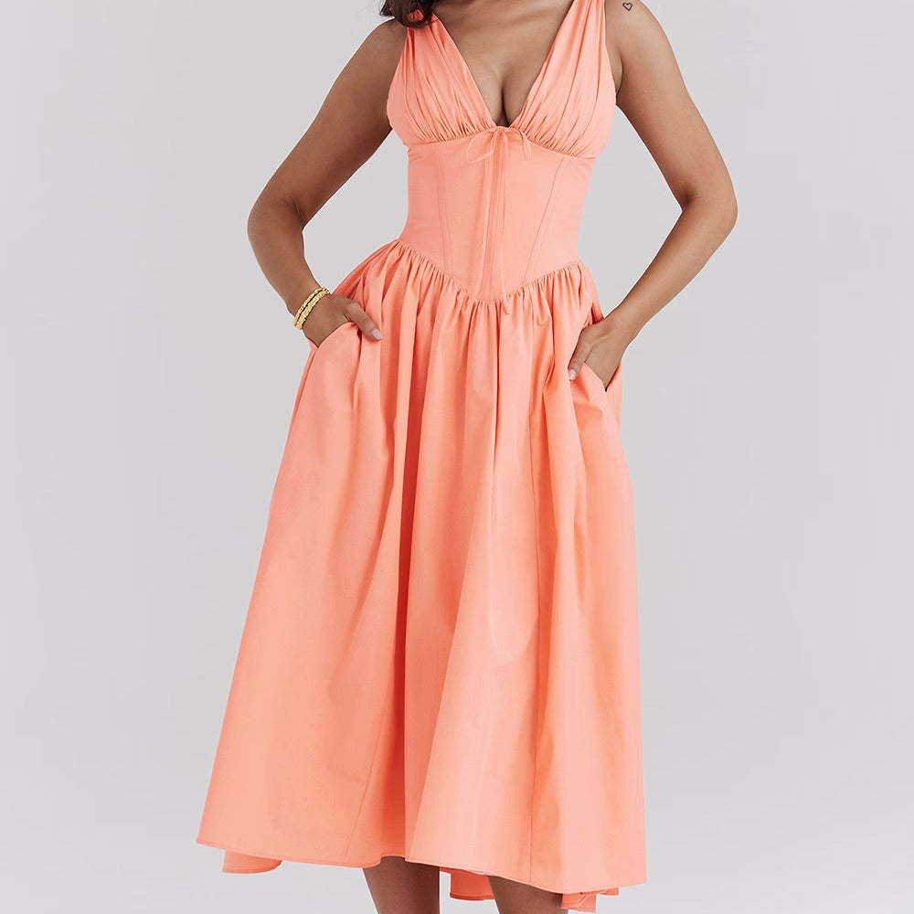 Aeliana - Elegant Flattering Summer Dress