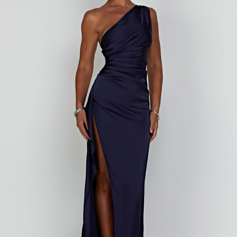 Saoirse - One Shoulder Satin Long Bodycon Dress