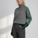 Elara | Turtleneck with Contrasting Stripes